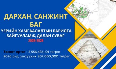 Дархан-Уул аймгийн хэмжээнд 2026 онд зөвхөн Шарын гол суманд улсын төсвийн хөрөнгө оруулалтаар шинэ ажил хийгдэхээр тусгагдсан нь үерийн хамгаалалтын барилга байгууламж, далан сувгийн ажил юм.